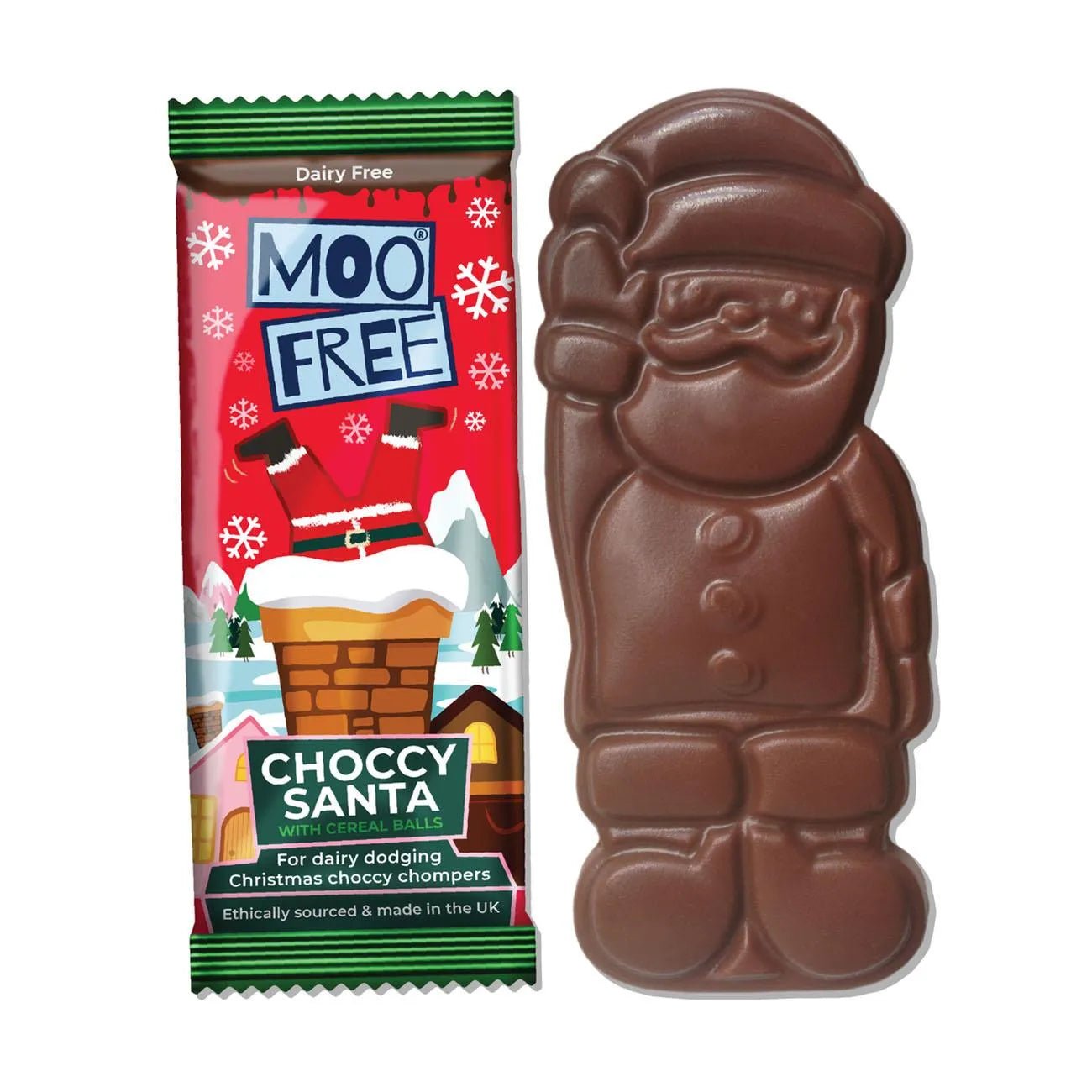Christmas Santa Bar Cereal Balls 30g - Moo Free - Chocolates - Moo Free