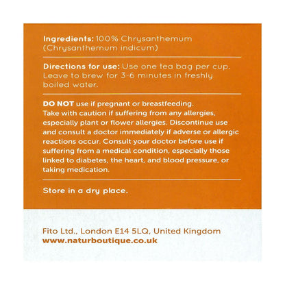 Chrysanthemum Tea 20 Sachets - Natur Boutique - Herbal tea - Eco Natural Products