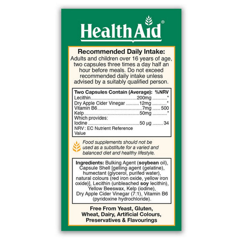 Cider Trim (Cider Vinegar Complex) 90 Capsules - Eco Natural Products - HealthAid - Food Supplement