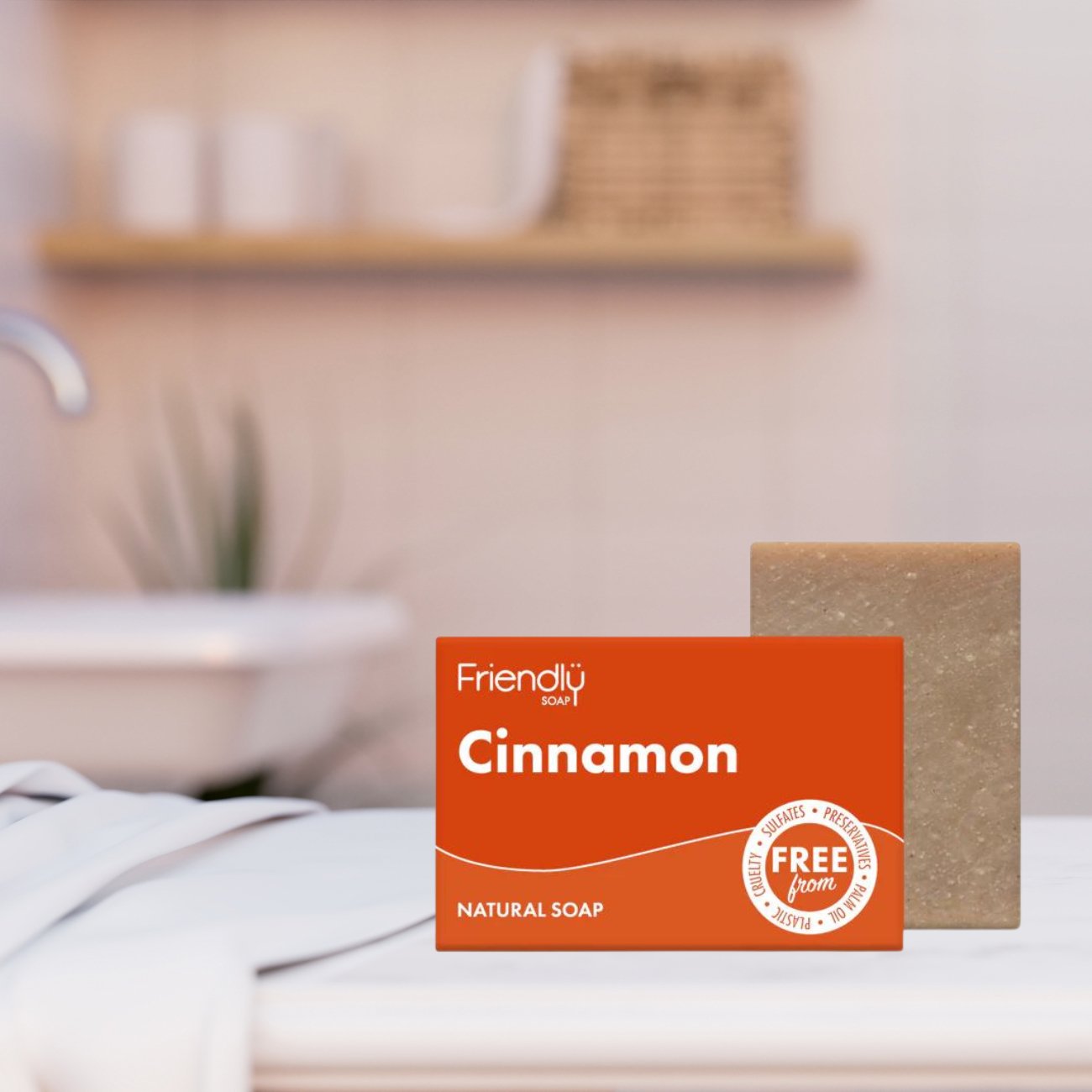 Cinnamon & Cedarwood Soap 95g - Friendly Soap - Bar Soap - Eco Natural Products