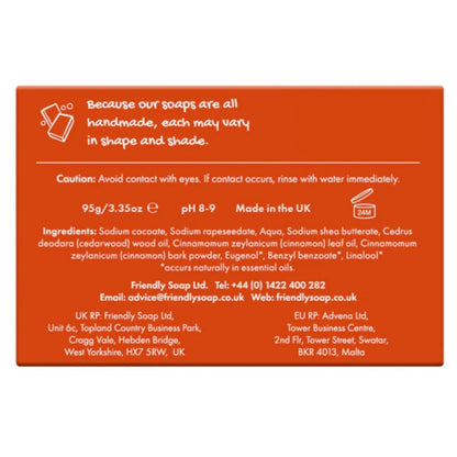 Cinnamon & Cedarwood Soap 95g - Friendly Soap - Bar Soap - Eco Natural Products