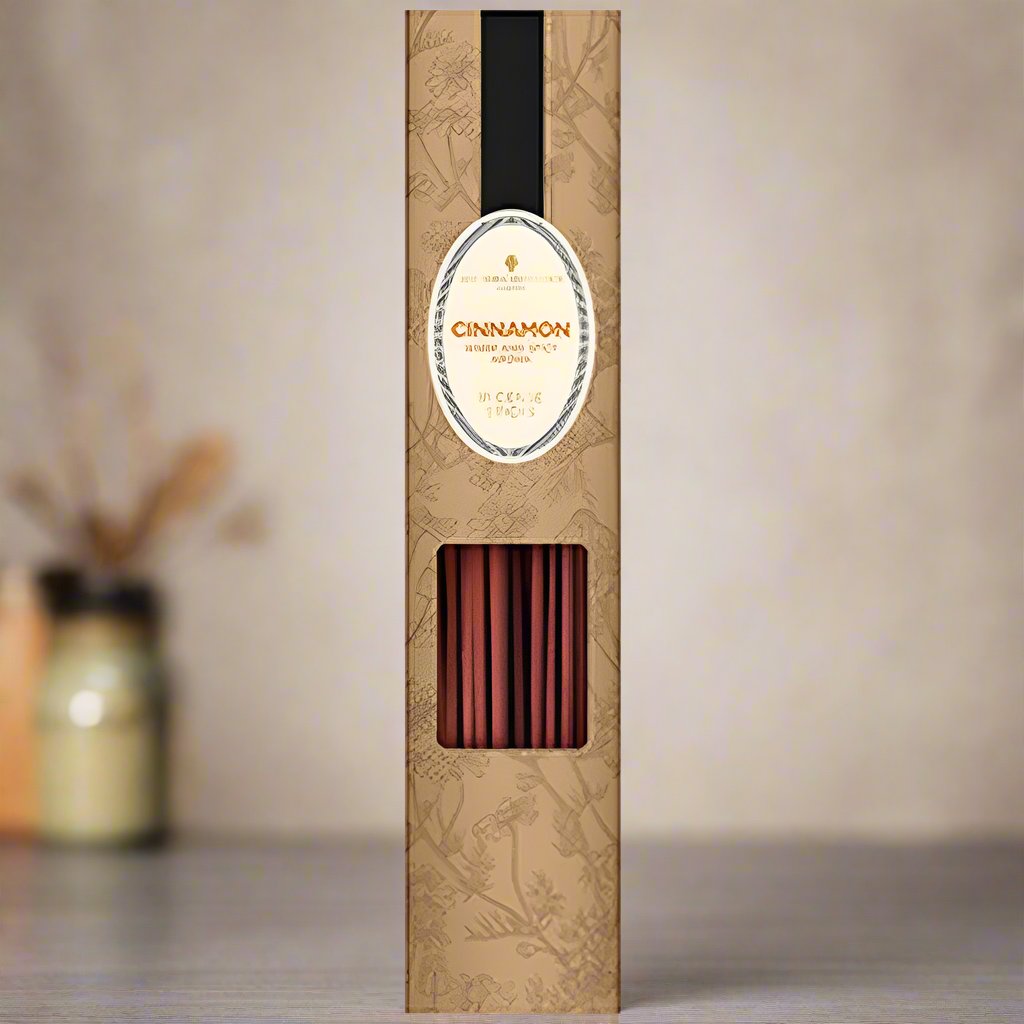 Cinnamon Incense Sticks x 15 in Amphora Sleeve - Eco Natural Products - Amphora Aromatics - Incense