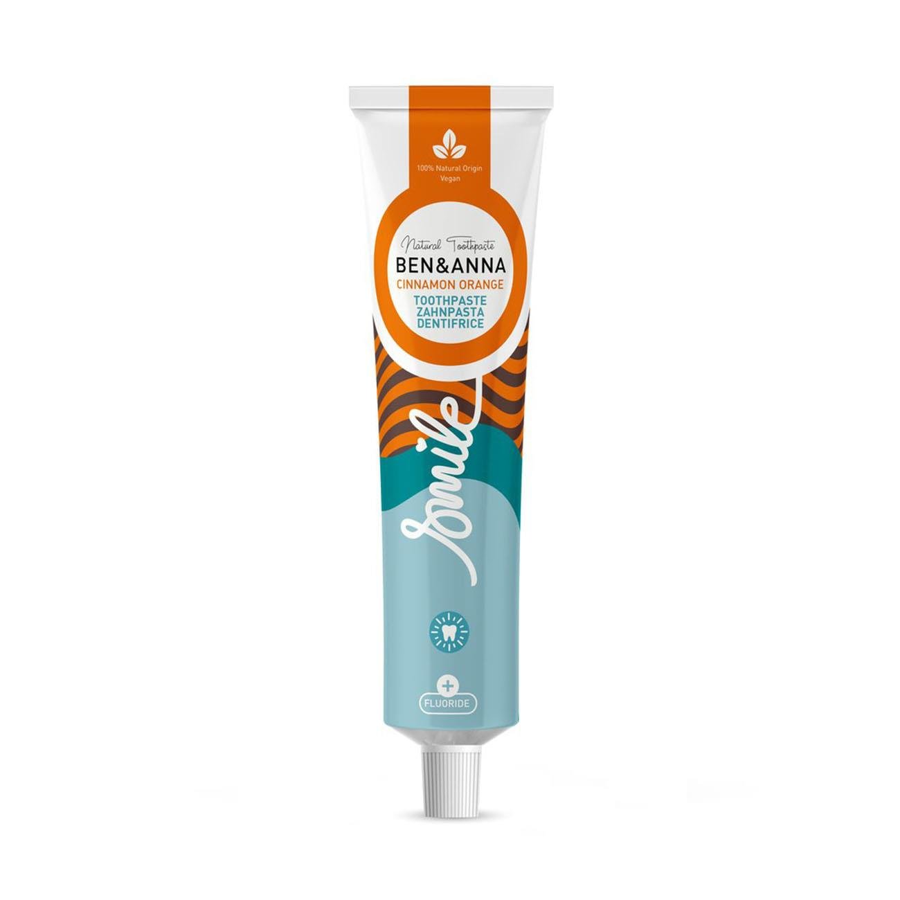 Cinnamon Orange with Fluoride Toothpaste Tube 75ml - Eco Natural Products - Ben & Anna - Toothpaste