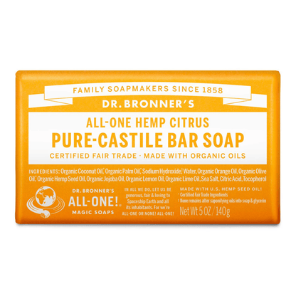 Citrus Pure - Castile Bar Soap 140g - Dr. Bronner - Bar Soap - Eco Natural Products