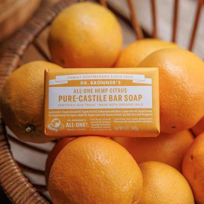 Citrus Pure - Castile Bar Soap 140g - Dr. Bronner - Bar Soap - Eco Natural Products