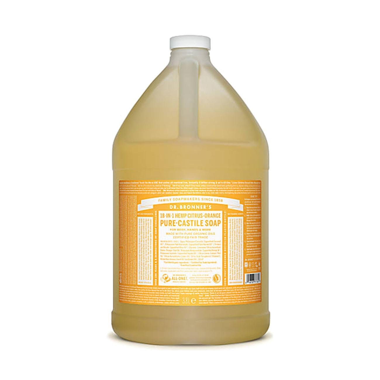 Citrus Pure - Castile Liquid Soap 3.8L - Eco Natural Products - Dr. Bronner - Liquid Soap