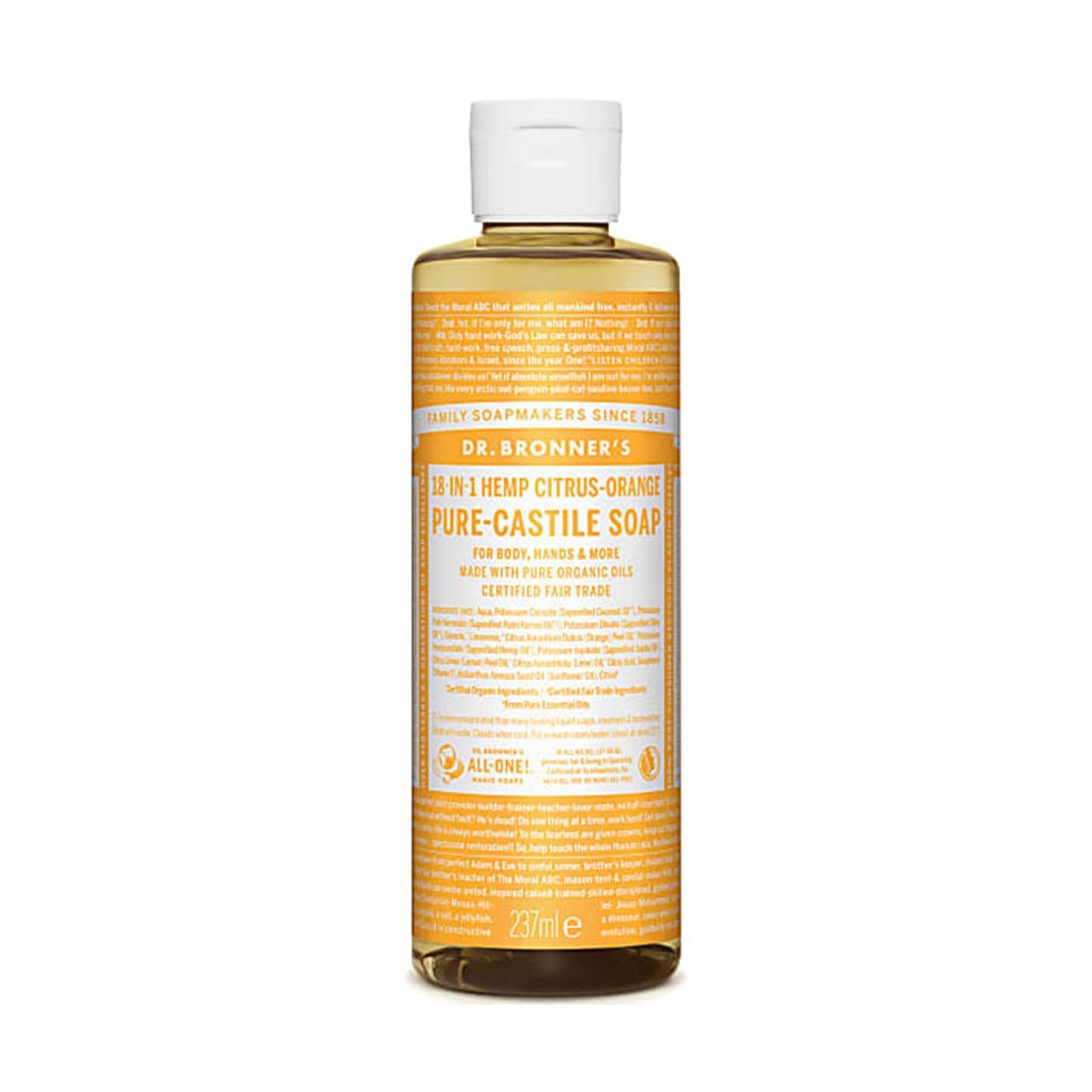 Citrus Pure - Castile Liquid Soap 60ml 237ml - Eco Natural Products - Dr. Bronner - Liquid Soap