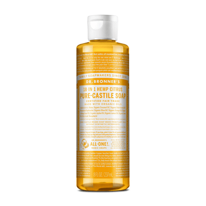 Citrus Pure - Castile Liquid Soap 60ml 237ml - Dr. Bronner - Liquid Soap - Eco Natural Products