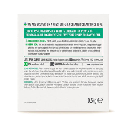 Classic Dishwasher 25 Tablets - Ecover - Dishwasher Tablets - Eco Natural Products