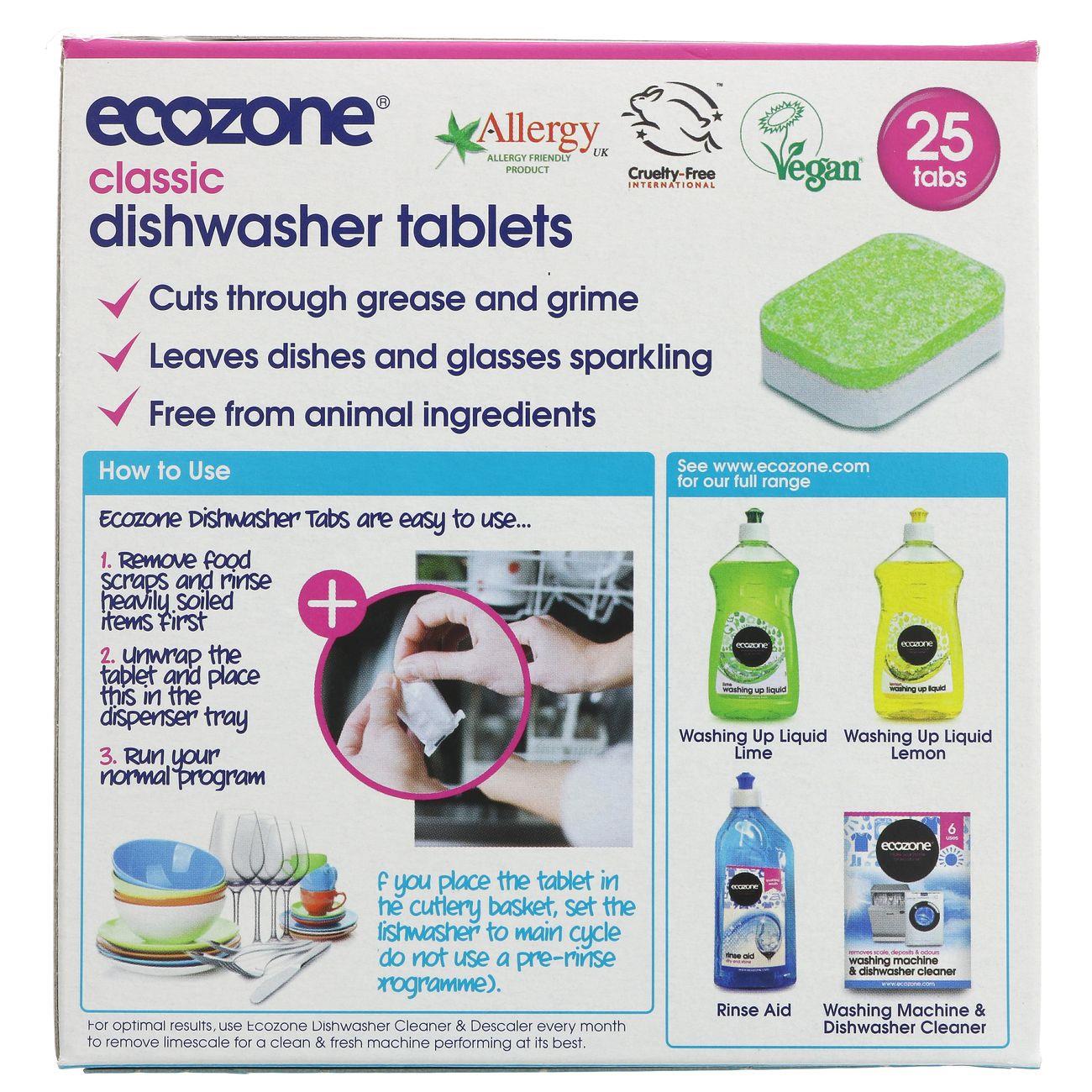 Classic Dishwasher 25 Tablets - Eco Natural Products - Ecozone - 