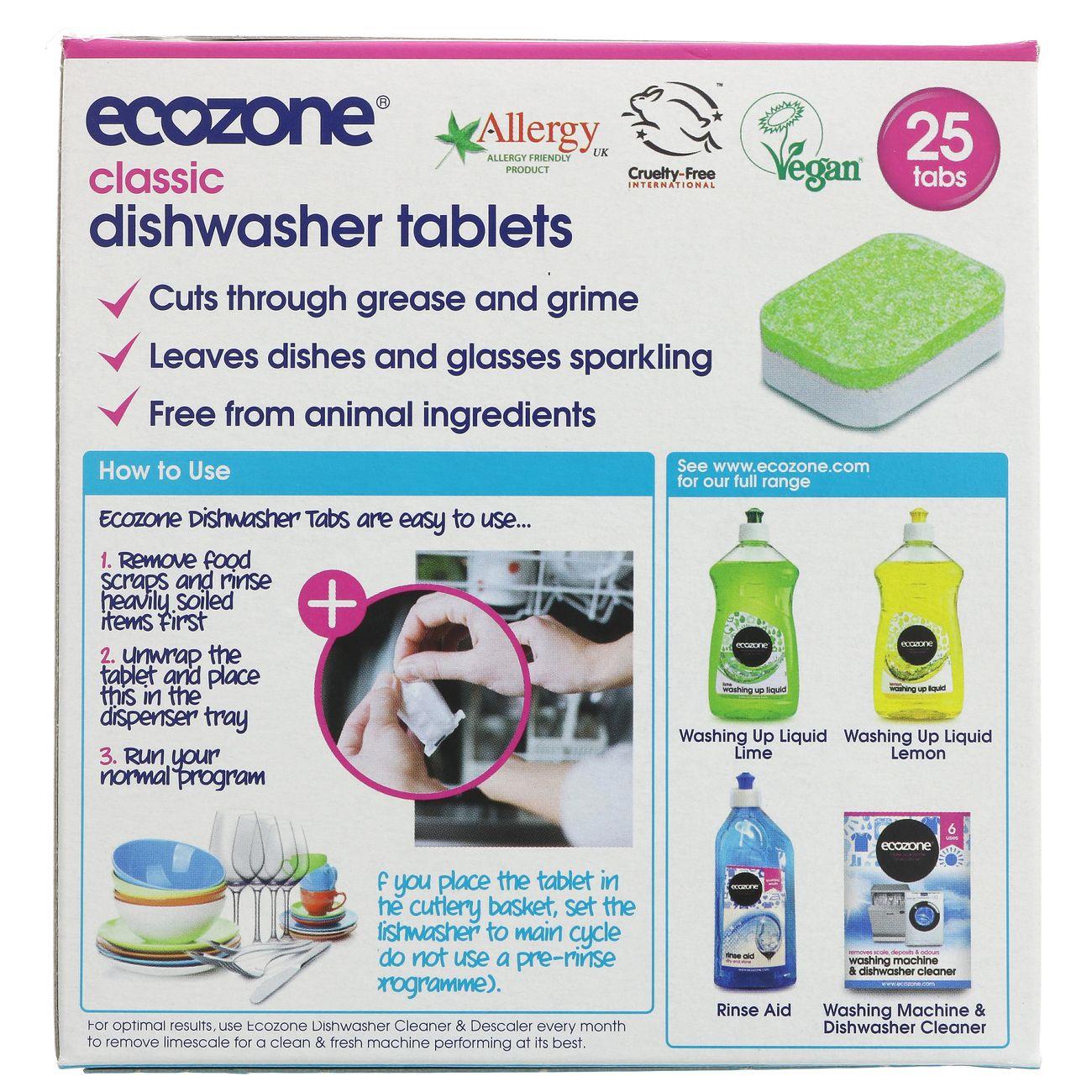Classic Dishwasher 25 Tablets - Ecozone - Eco Natural Products