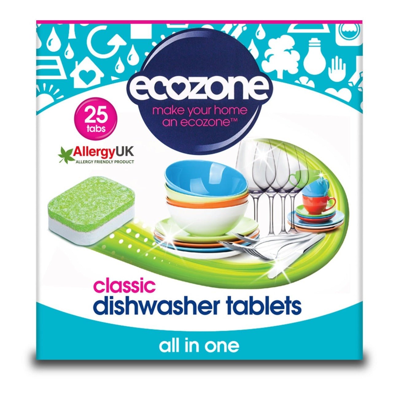 Classic Dishwasher 25 Tablets - Eco Natural Products - Ecozone - 