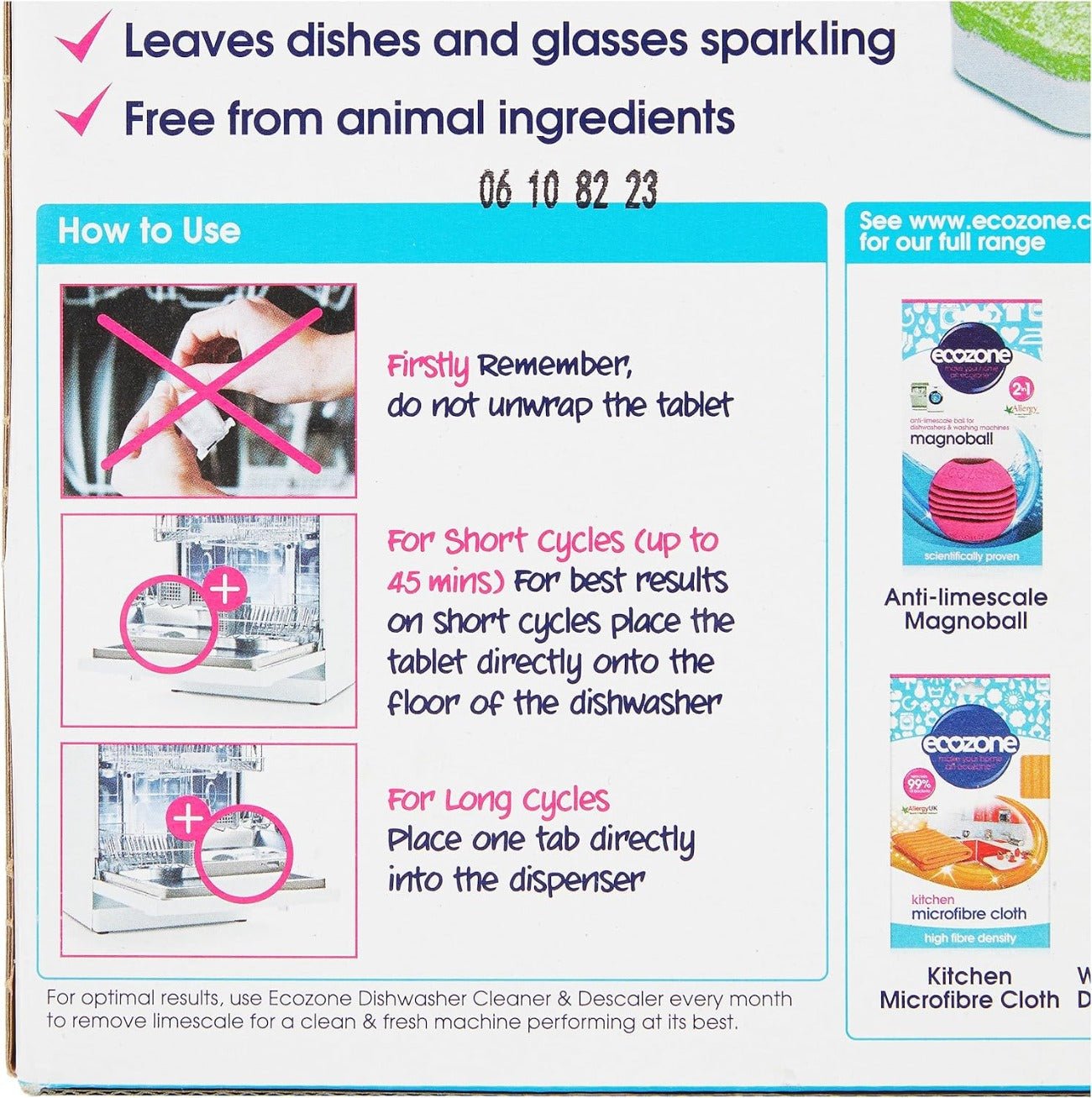 Classic Dishwasher 72 Tablets - Ecozone - Eco Natural Products