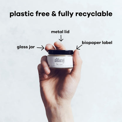 Clean Deodorant Balm for Men 55g - The Natural Deodorant Co - Deodorant Balm - Eco Natural Products