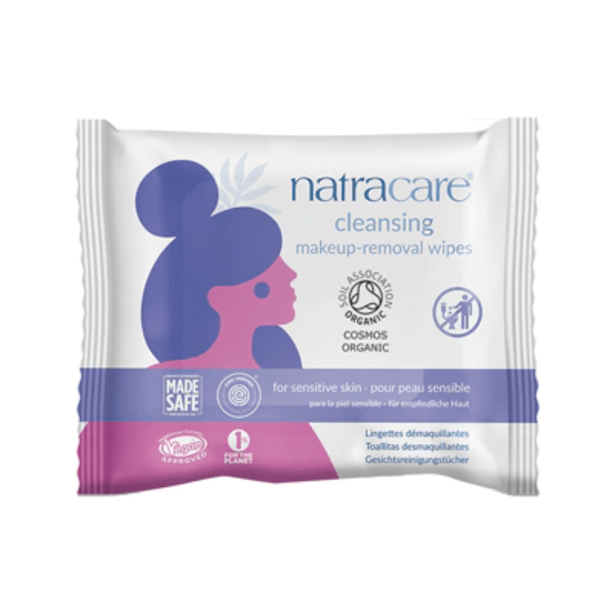 Cleansing Make Up Removal Wipes Sensitive Skin 20 Per Pack - Natracare - Wipes - Natracare