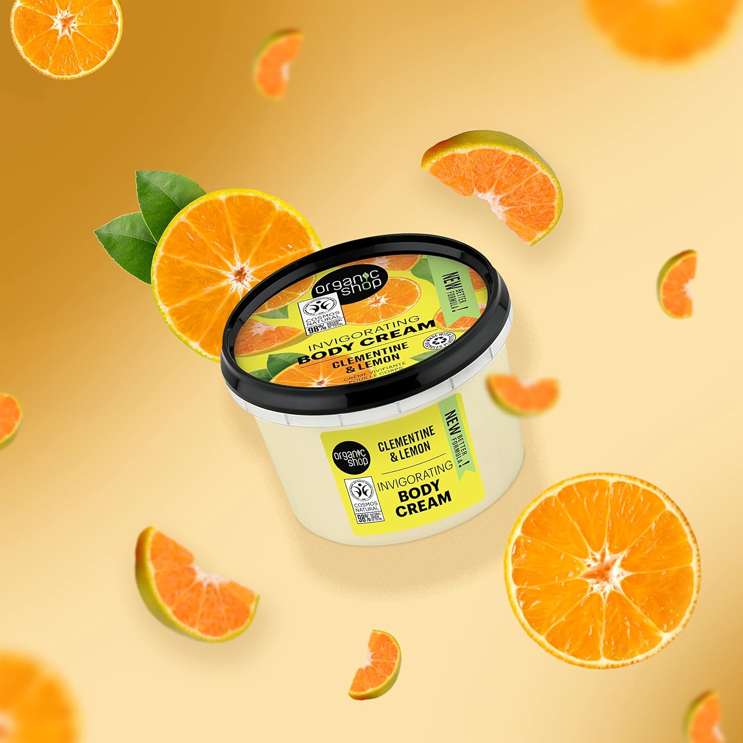 Clementine and Lemon Invigorating Body Cream 250ml - Organic Shop - Body Cream - Eco Natural Products