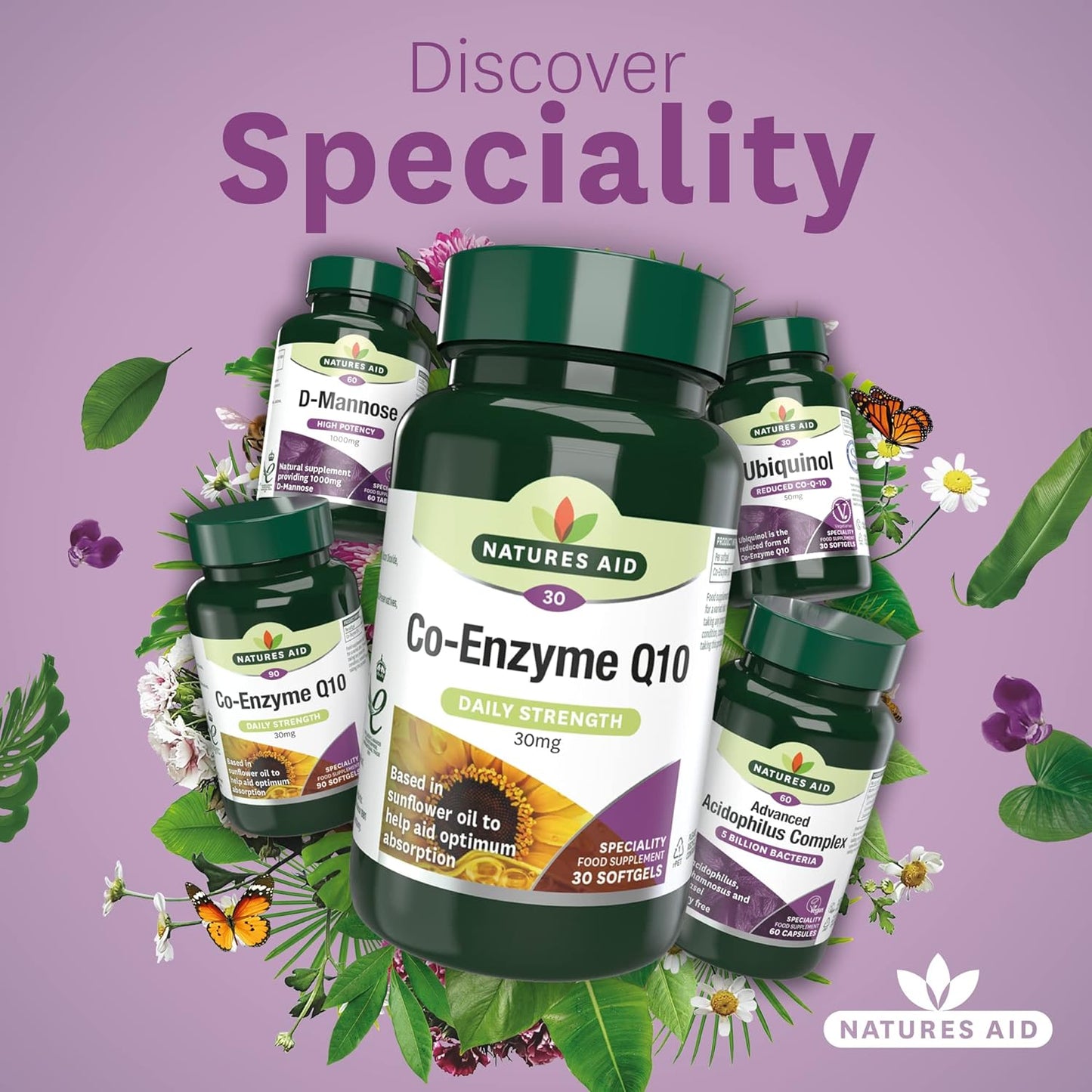 Co - Enzyme Q10 Daily Strength 30mg 90 Softgels - Natures Aid - Vitamins & Supplements - Eco Natural Products