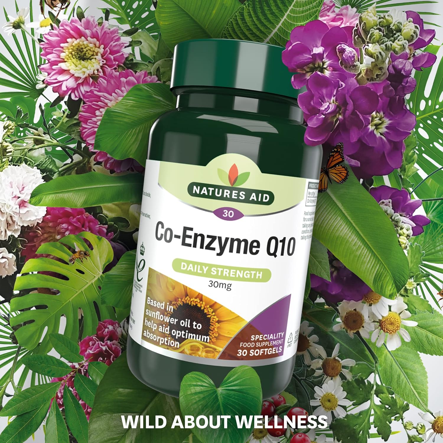 Co - Enzyme Q10 Daily Strength 30mg 90 Softgels - Natures Aid - Vitamins & Supplements - Eco Natural Products