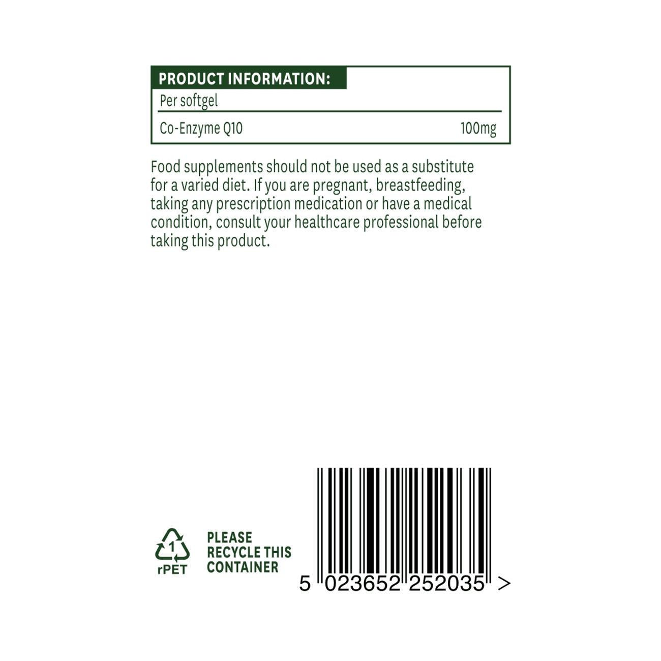 Co - Enzyme Q10 High Strength 100mg 30 Softgels - Natures Aid - Food supplements - Natures Aid