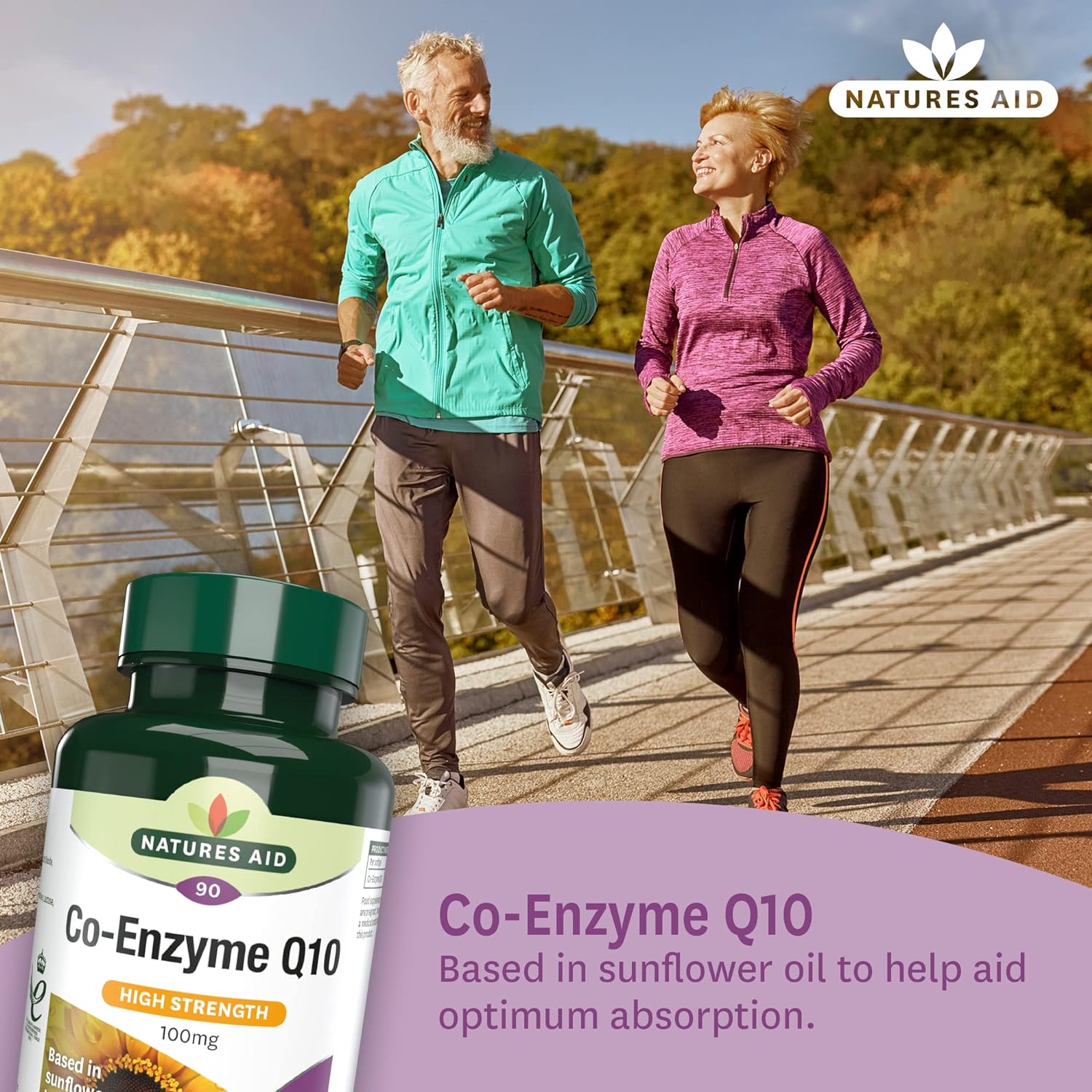 Co - Enzyme Q10 High Strength 100mg 90 Softgels - Eco Natural Products - Natures Aid - Vitamins & Supplements