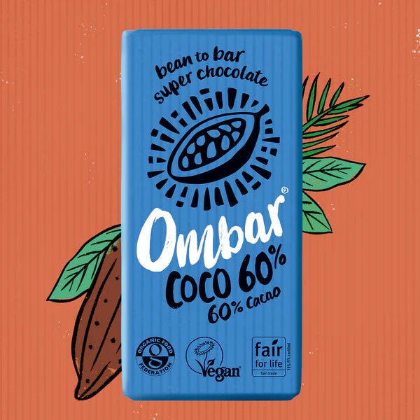 Coco 60% Cacao Chocolate Bar 35g - Ombar - Chocolate Bar - Eco Natural Products