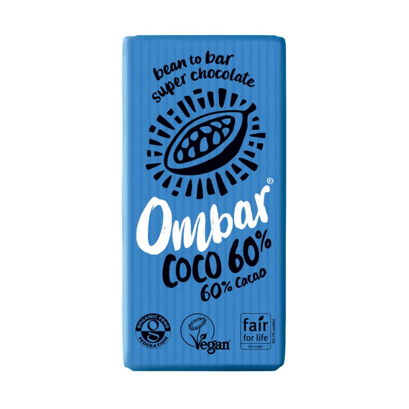 Coco 60% Cacao Chocolate Bar 35g - Ombar - Chocolate Bar - Eco Natural Products