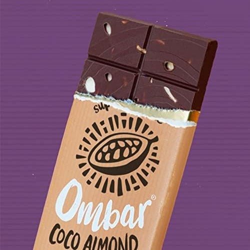 Coco Almond 60% Cacao Chocolate Bar 70g - Eco Natural Products - Ombar - Chocolate Bar