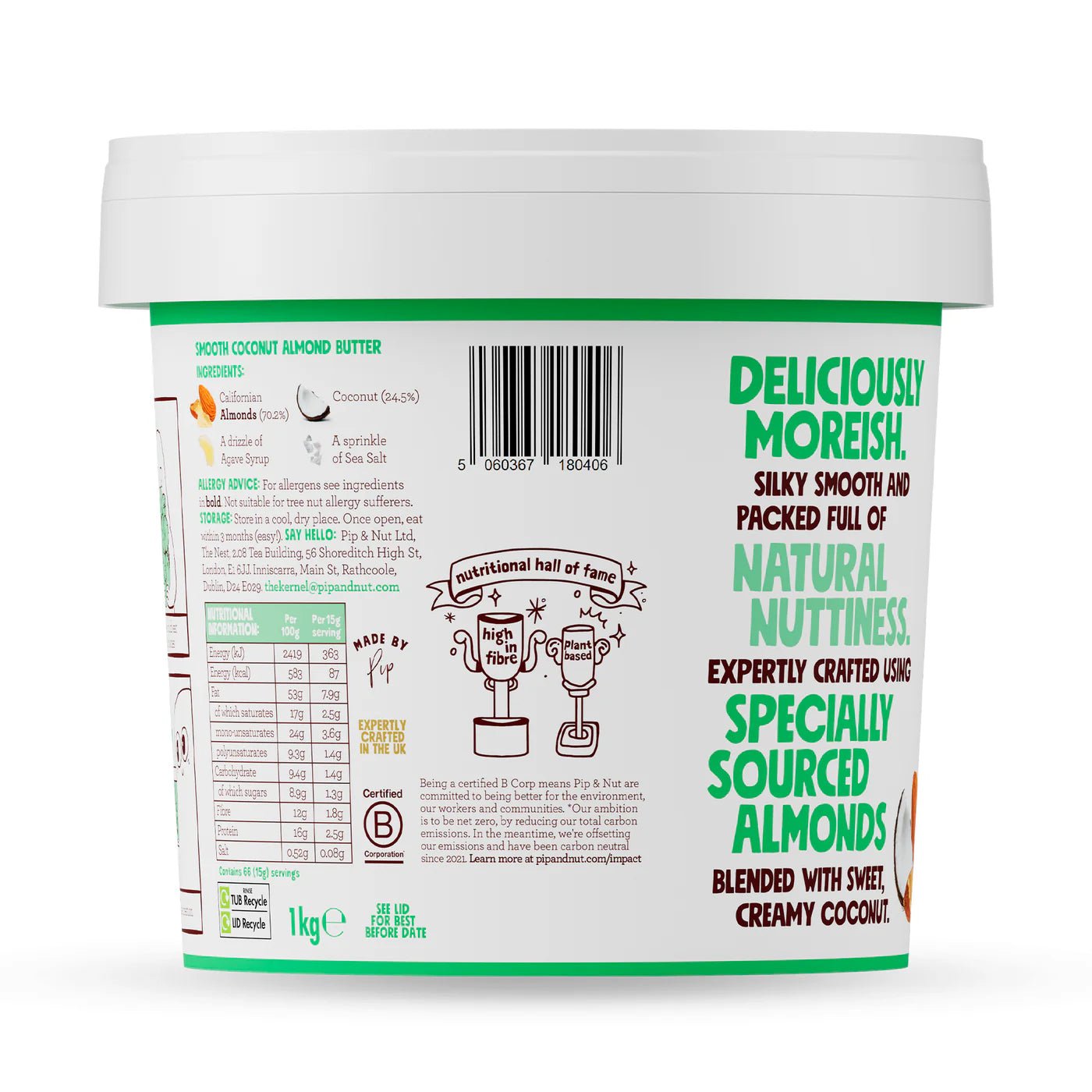 Coconut Almond Butter 1000g - Pip and Nut - Nut Butters - Pip and Nut