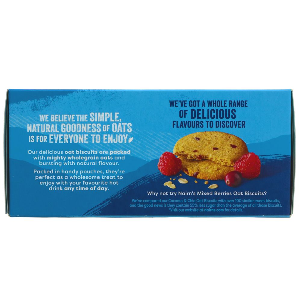 Coconut and Chia Oat Biscuit 200g - Eco Natural Products - Nairns - Biscuits