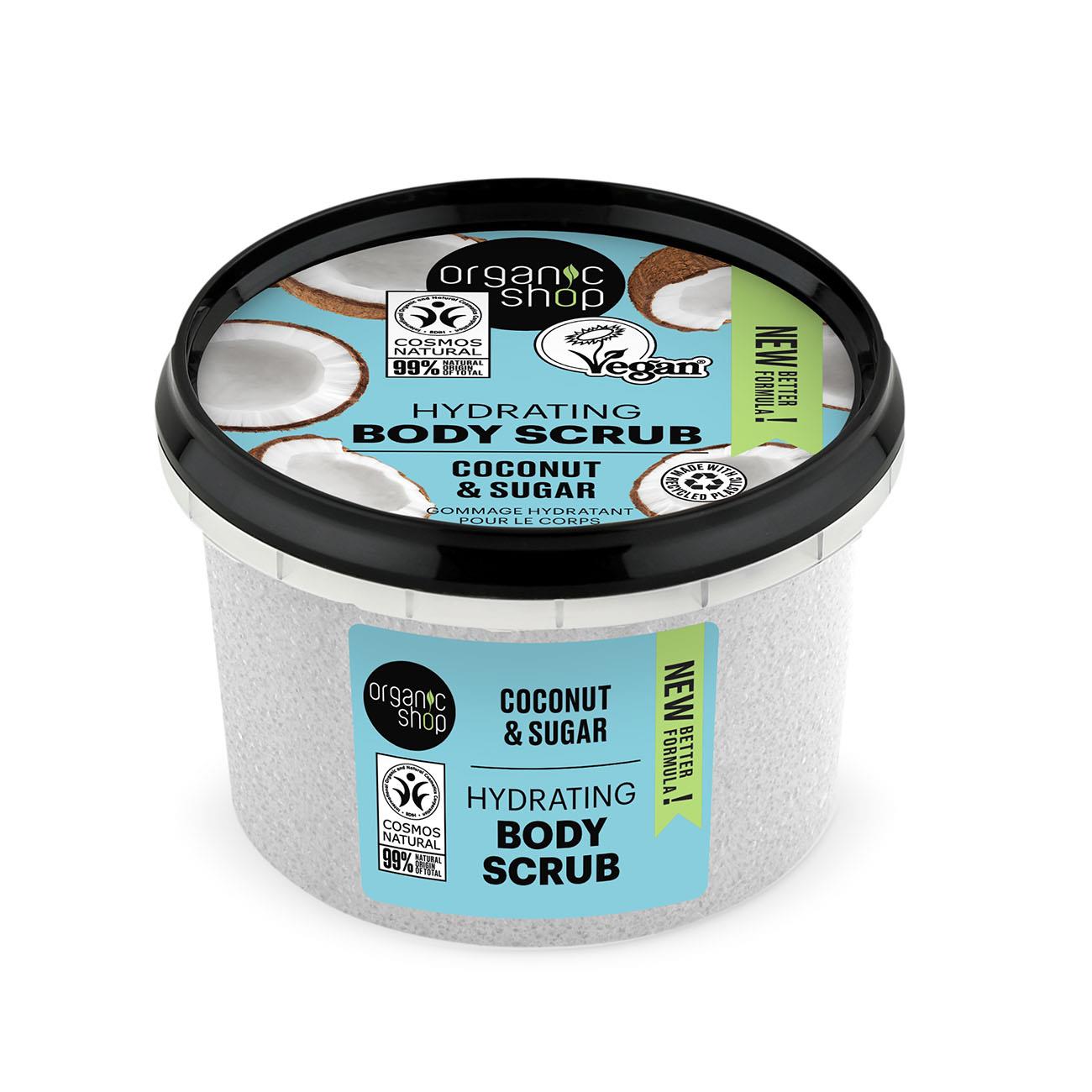 Coconut and Sugar Hydrating Body Scrub 250 ml - Organic Shop - Body Scrub - Eco Natural Products