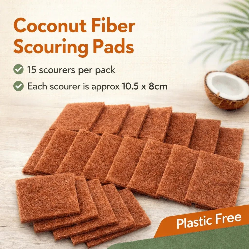 Coconut Dish Scrubber Biodegradable 15 Pack - Re:gn - Sponges & Scouring Pads - Re:gn