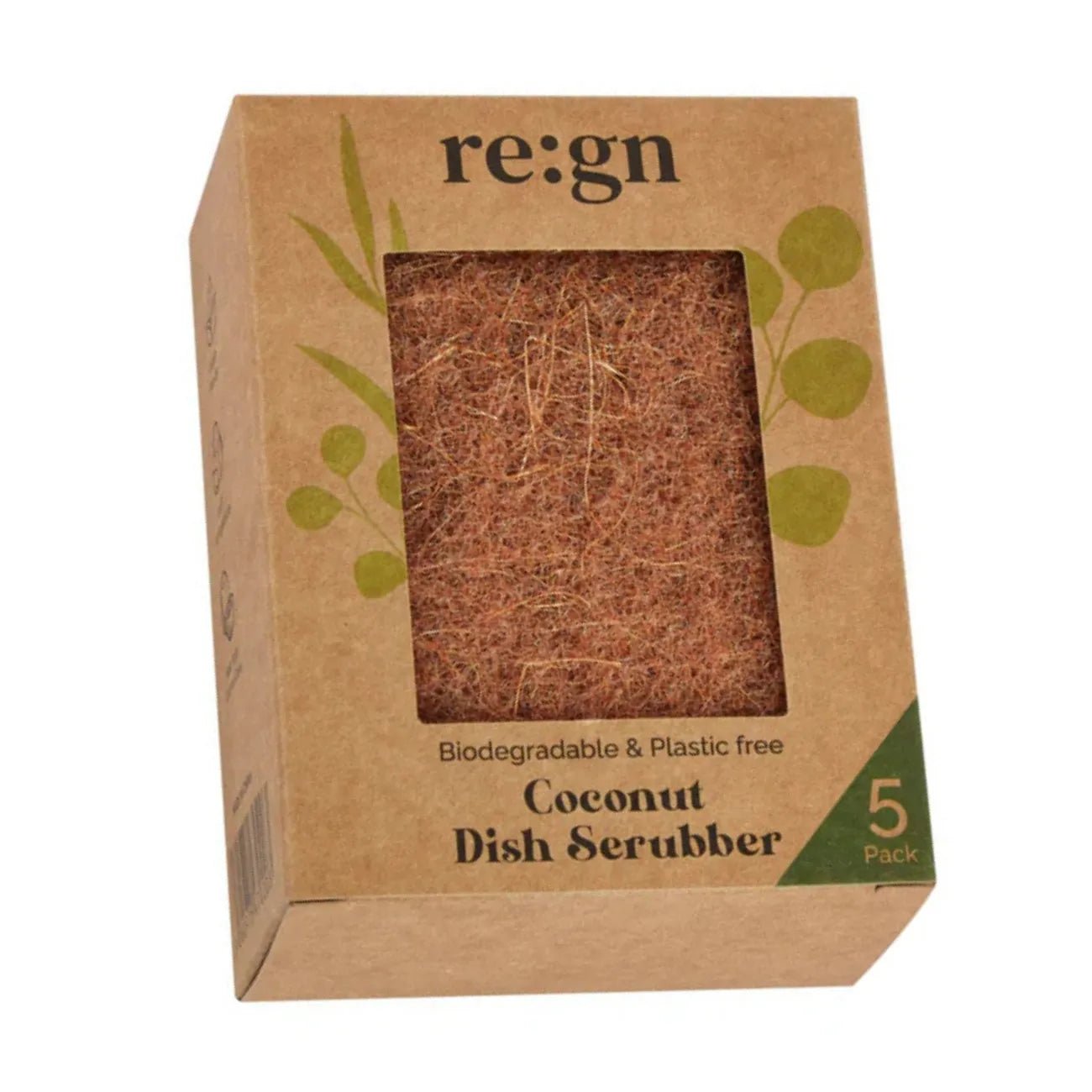 Coconut Dish Scrubber Biodegradable 5 Pack - Re:gn - Sponges & Scouring Pads - Re:gn