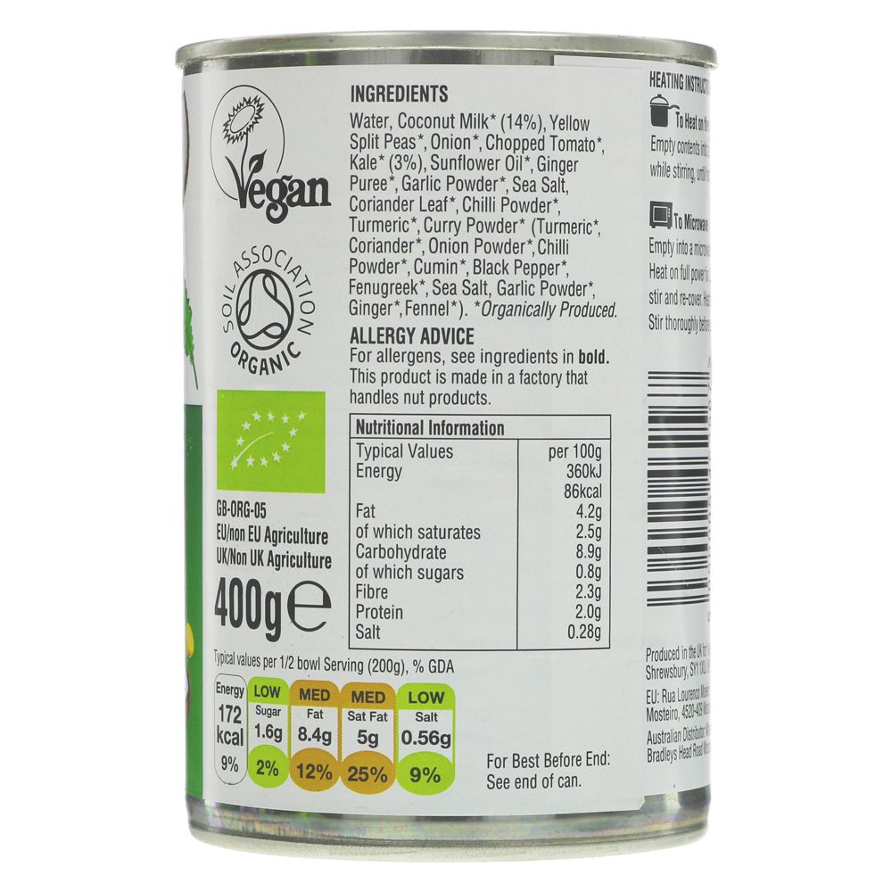 Coconut & Kale Dahl 400g - Geo Organics - Dahl - Eco Natural Products