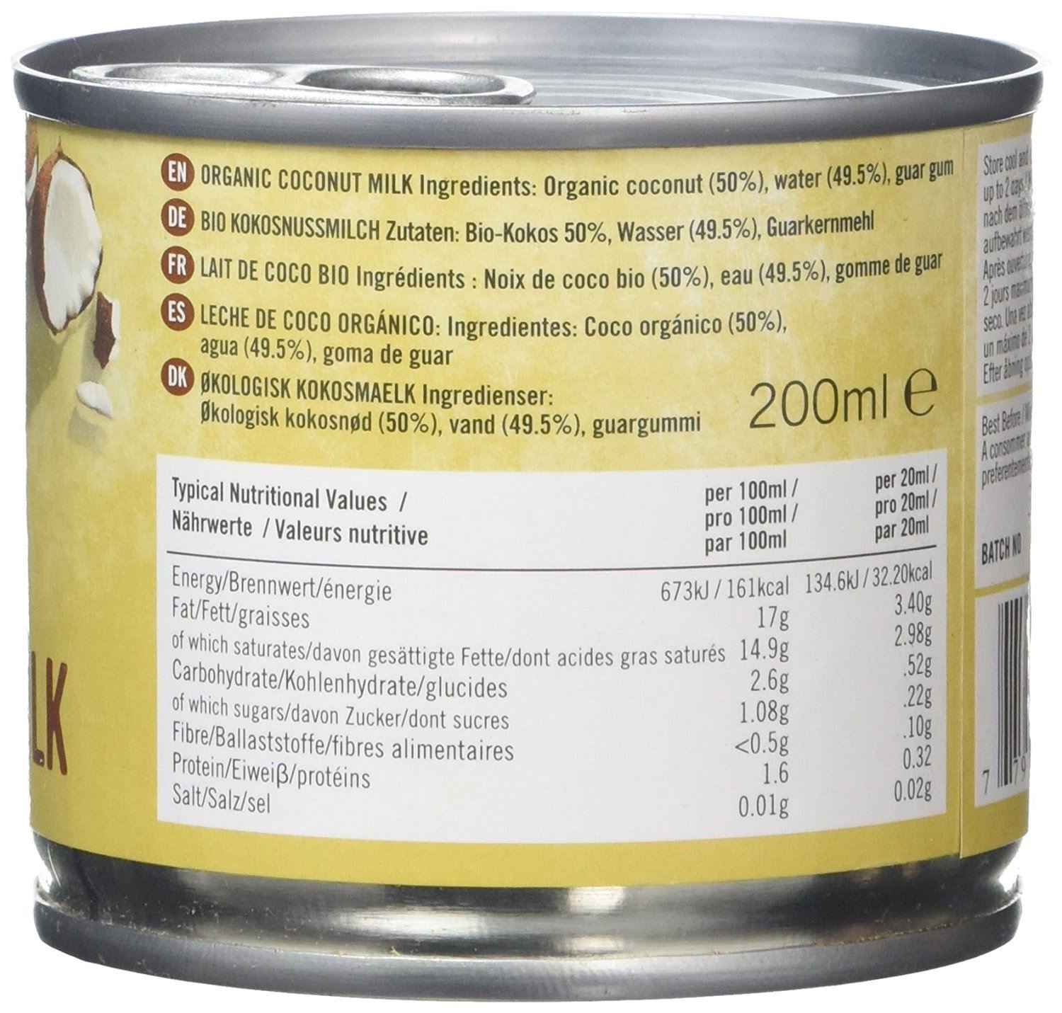 Coconut Milk 200ml - Eco Natural Products - Coconut Merchant - Coconut Milk