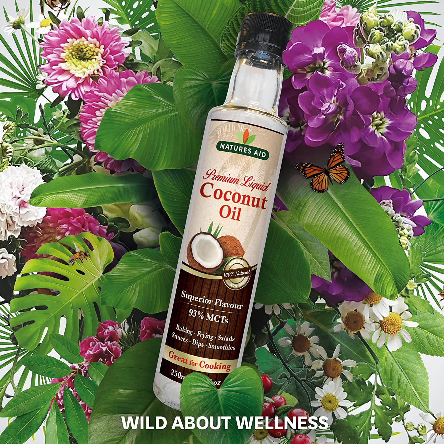 Coconut Oil 250ml - Natures Aid - Oil Liquid - Eco Natural Products