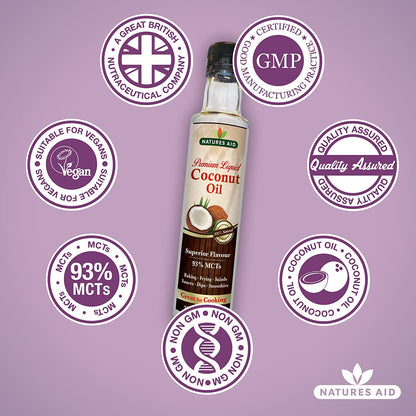 Coconut Oil 250ml - Natures Aid - Oil Liquid - Eco Natural Products