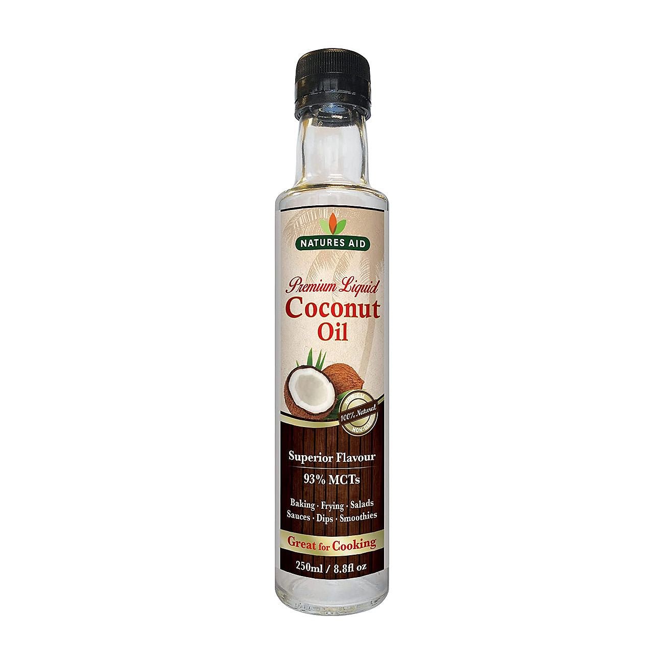 Coconut Oil 250ml - Eco Natural Products - Natures Aid - Oil Liquid