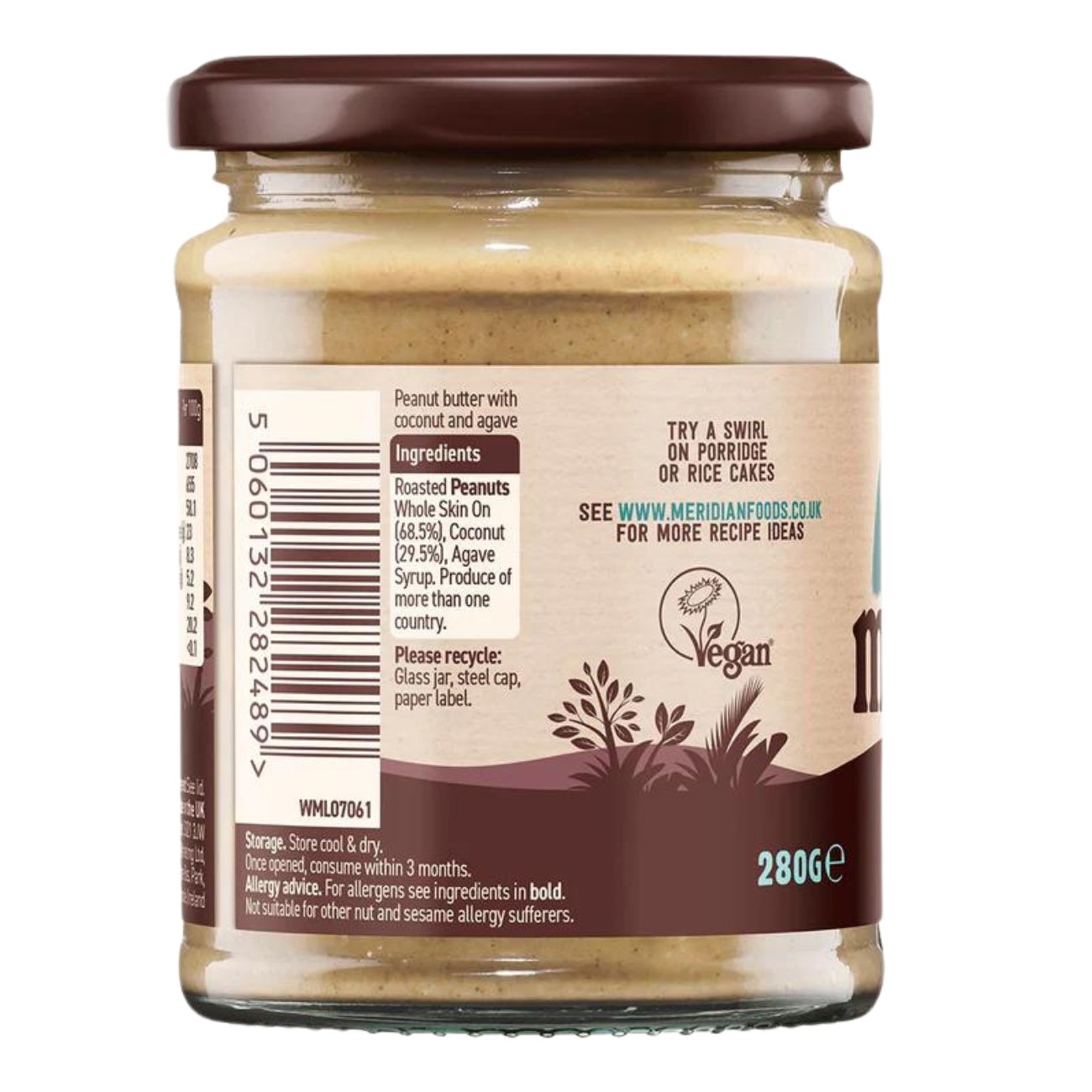 Coconut & Peanut Butter 280g - Eco Natural Products - Meridian - Spreads