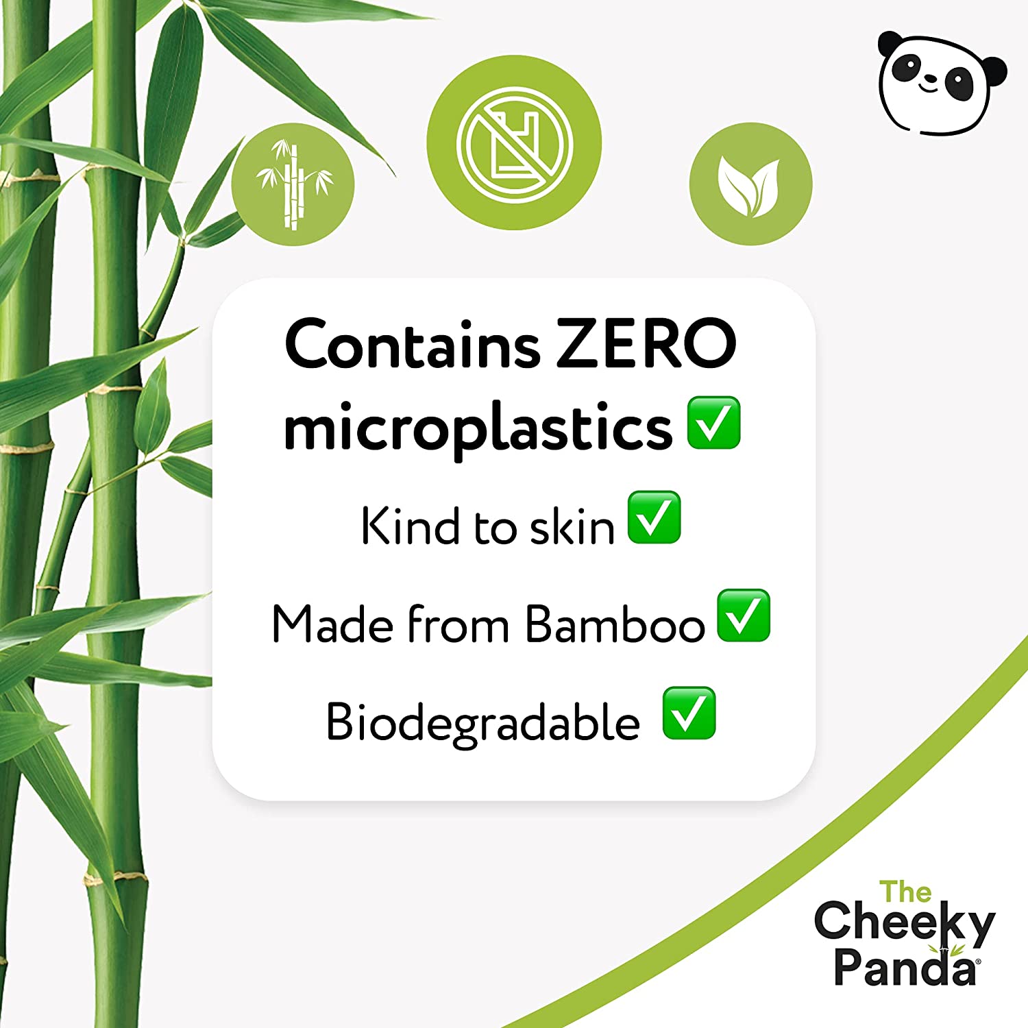 Coconut Scented Bamboo Facial Cleansing Wipes 25wipes - Eco Natural Products - Cheeky Panda - Makeup Removers