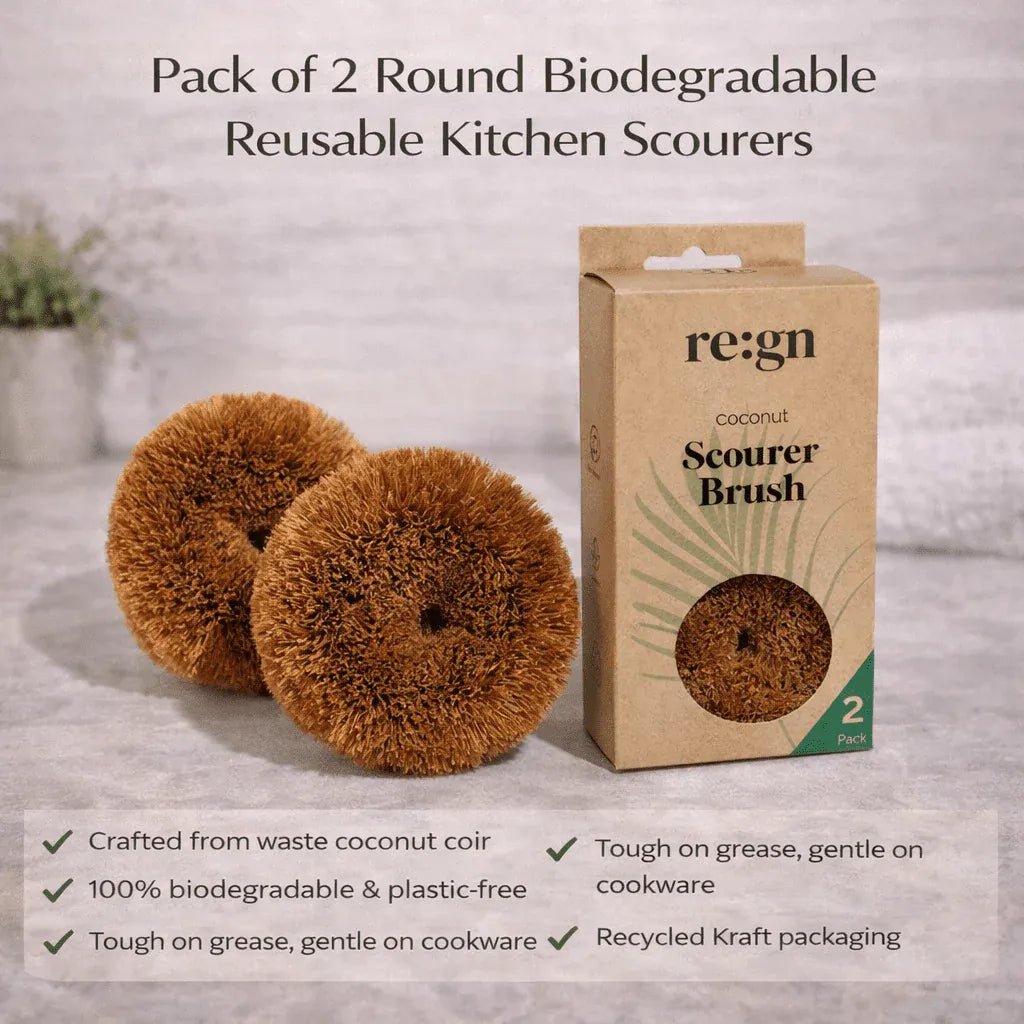 Coconut Scourer Brush 2 Pack - Re:gn - Scrub Brushes - Re:gn