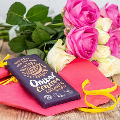 Coconut & Vanilla Centres Chocolate Bar 70g - Ombar - Chocolate Bar - Eco Natural Products