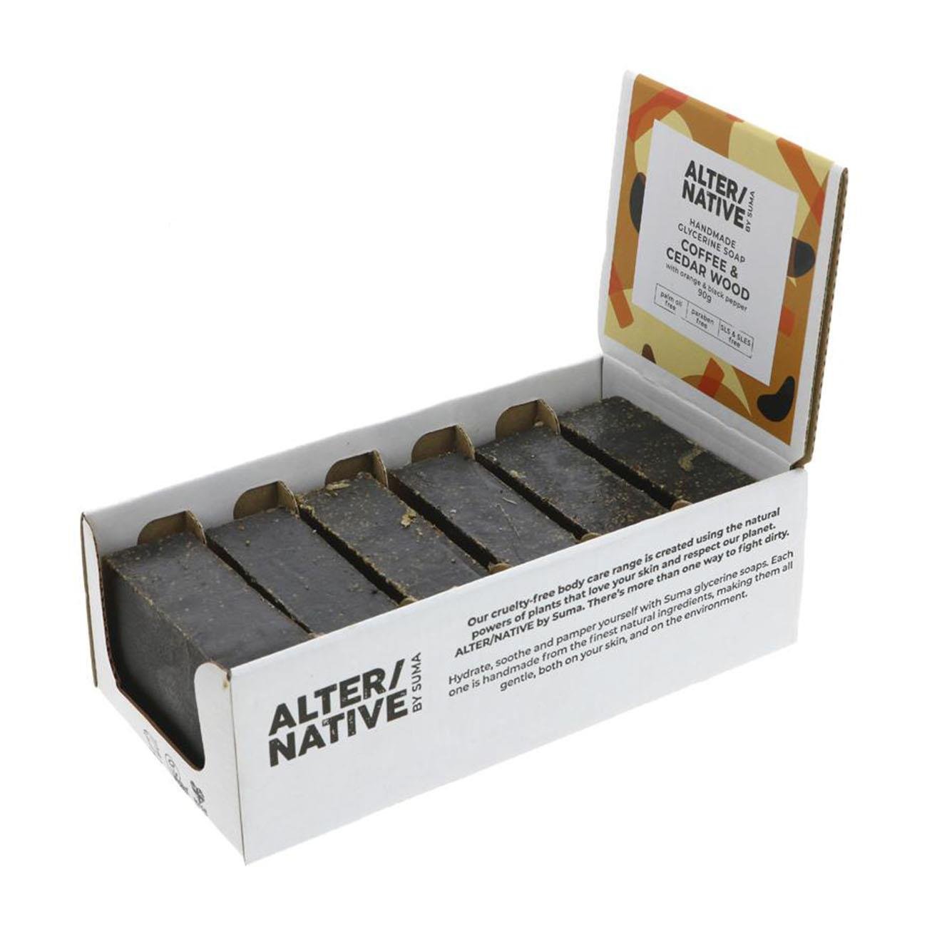 Coffee & Cedar Glycerine Soap 90g (1 bar) - Alter/Native - Glycerine Soap - Eco Natural Products