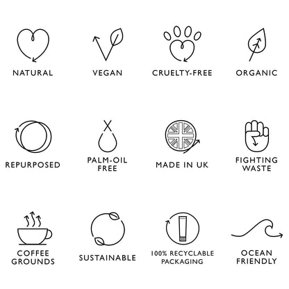 Coffee & Lemongrass Body Scrub 200ml - Up Circle - Body Scrubs - Eco Natural Products