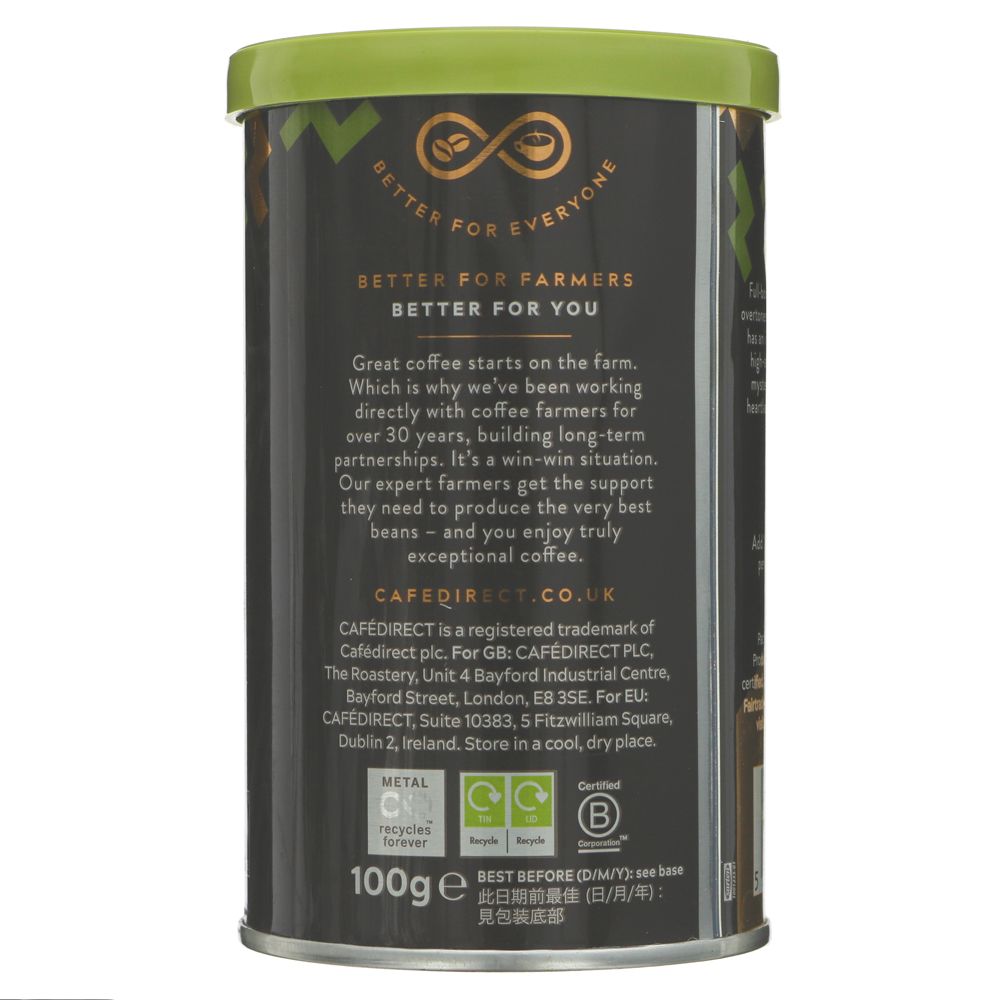 Coffee Machu Picchu FT Instant Freeze Dried 100g - Eco Natural Products - Cafedirect - Instant Coffee