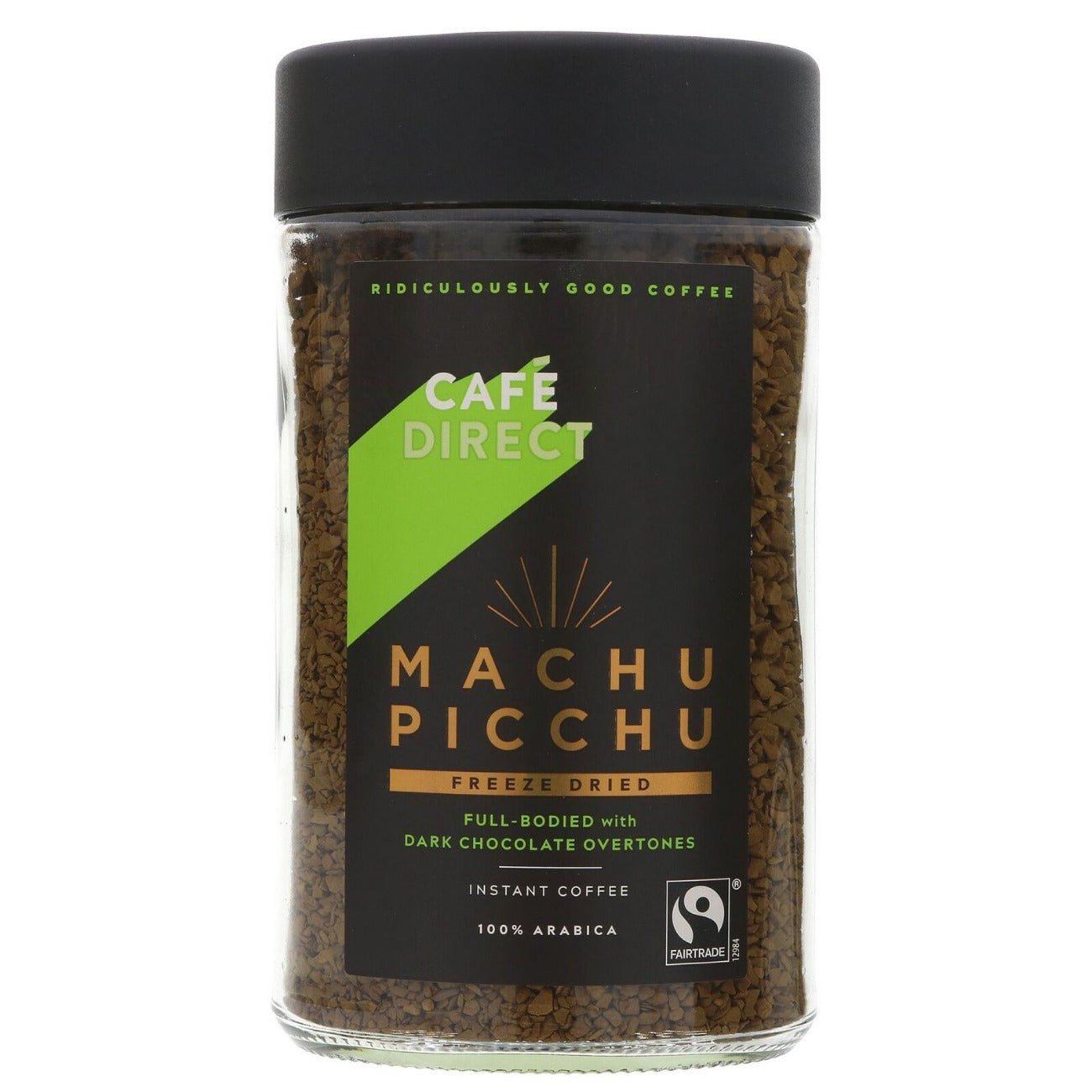 Coffee Machu Picchu FT Instant Freeze Dried 100g - Eco Natural Products - Cafedirect - Instant Coffee