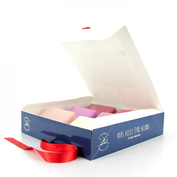 Savon de Marseille - Coffret (Gift Box) For 6 X 125G - Wedged side 2