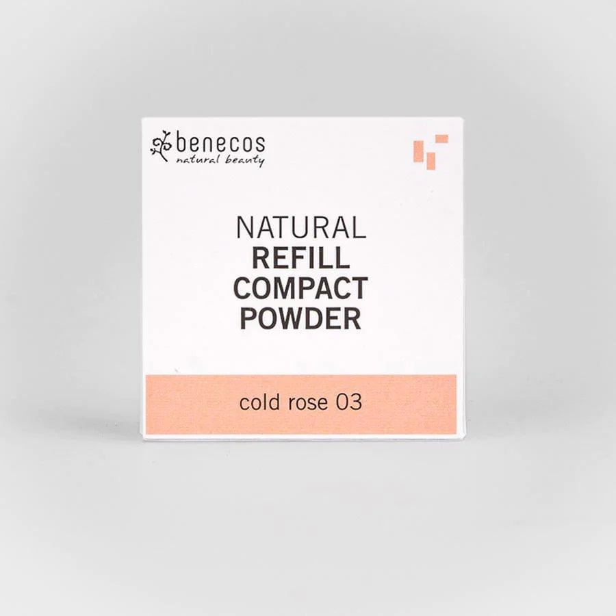 Cold Rose Compact Powder for Refillable Make Up Palette 6g - Eco Natural Products - Benecos - Compact Powder