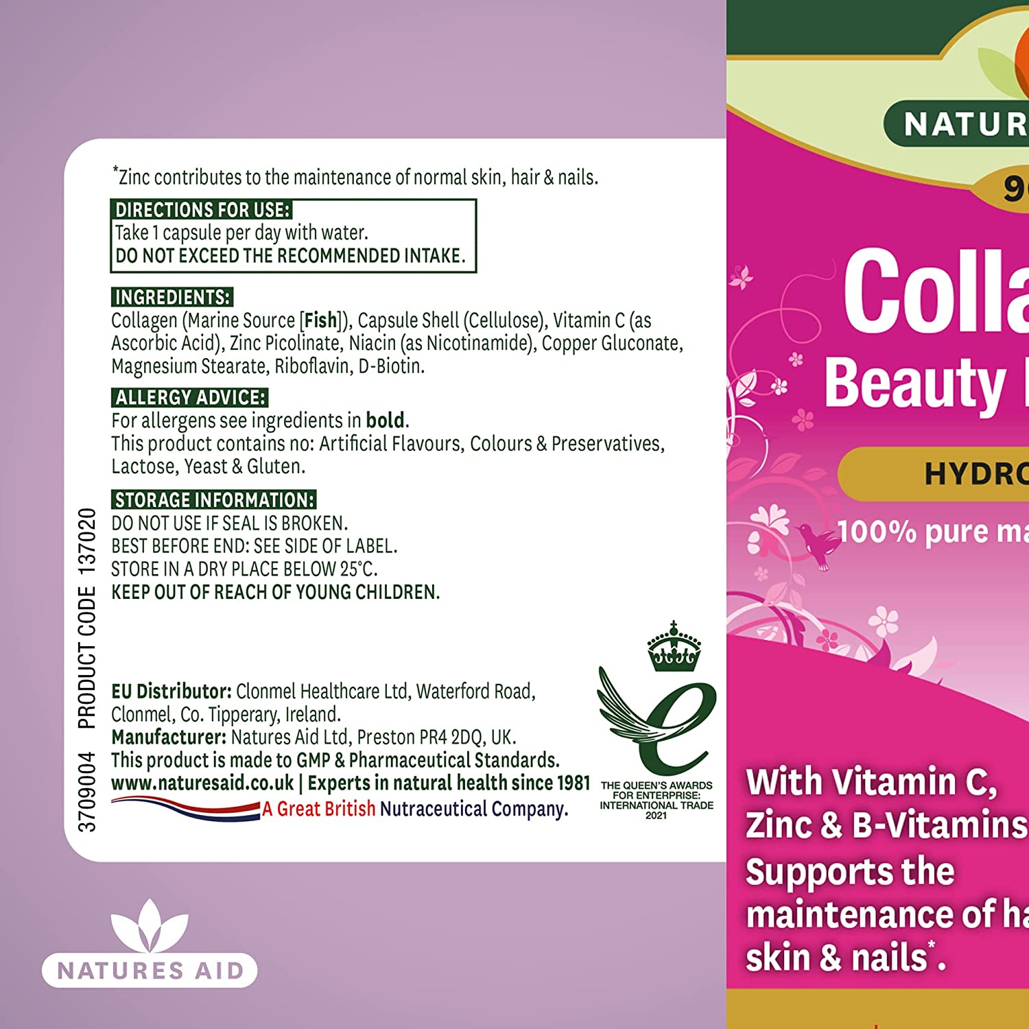 Collagen Beauty Formula 90 Capsules - Eco Natural Products - Natures Aid - Vitamins & Supplements