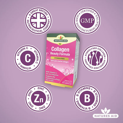 Collagen Beauty Formula 90 Capsules - Natures Aid - Vitamins & Supplements - Eco Natural Products