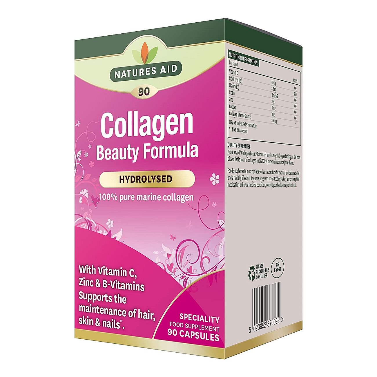 Collagen Beauty Formula 90 Capsules - Natures Aid - Vitamins & Supplements - Eco Natural Products